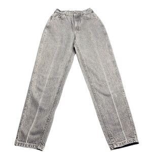 Vintage Lee Acid Wash Black Jeans Womens 8 Med Tapered High Rise